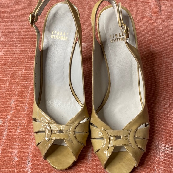 Stuart Weitzman patent leather 5in heels Made in Spain size 9M CW97894 - Picture 2 of 13